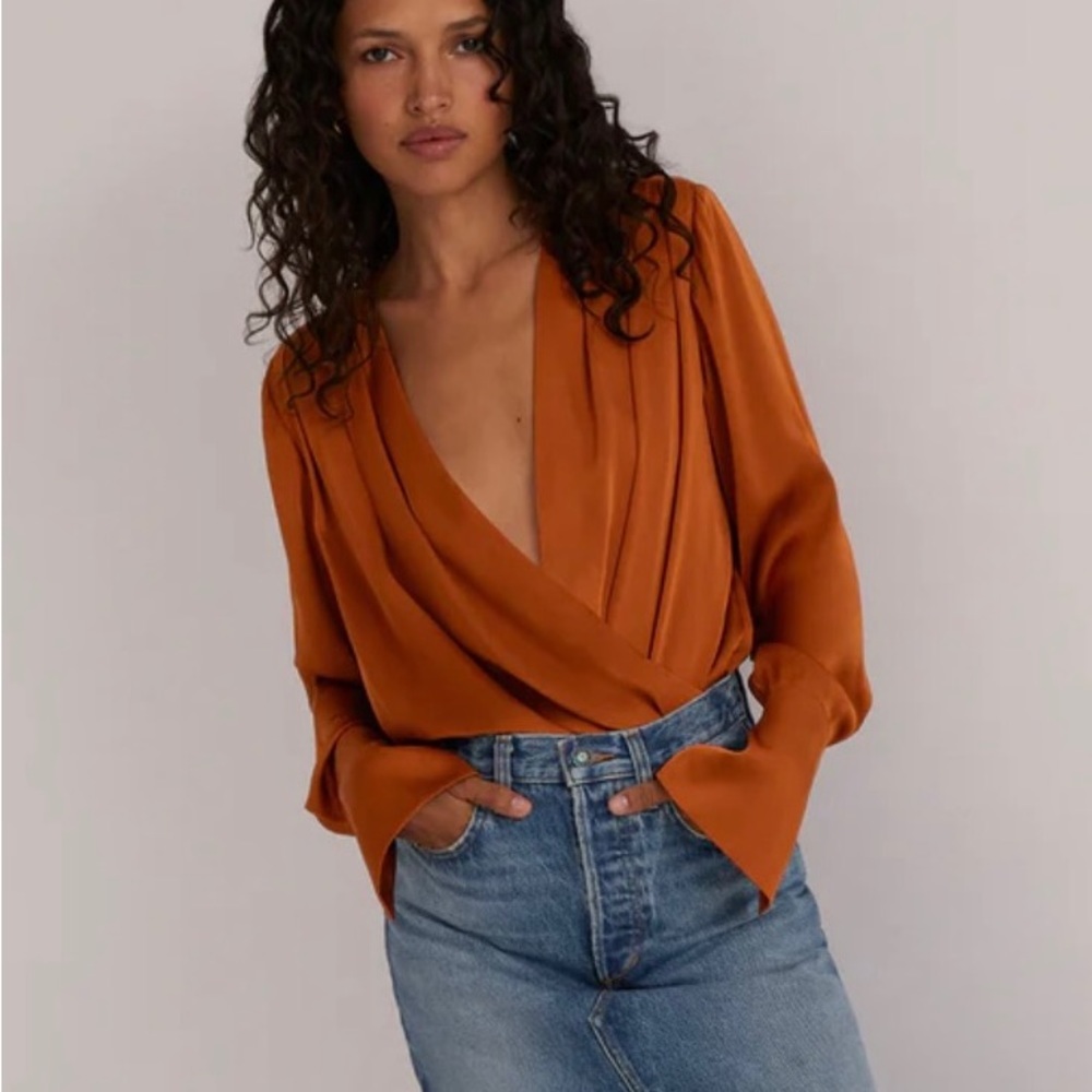 Blaque label burnt orang body suit sz small